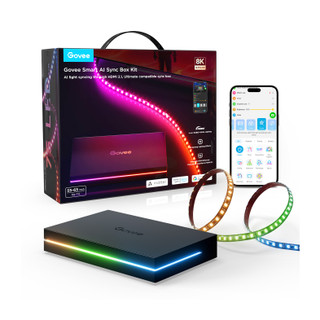 ریسه هوشمند تلویزیون ۵۵ تا ۶۵ اینچ گووی مدل H8604 از Govee AI Sync Box Kit 1 (با فناوری هوش مصنوعی و HDMI 2.1 و پشتیبانی گیمینگ)